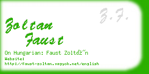zoltan faust business card